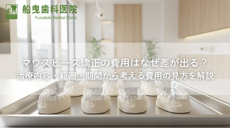 マウスピース矯正の費用はなぜ差が出る？治療内容・範囲・期間から考える費用の見方を解説